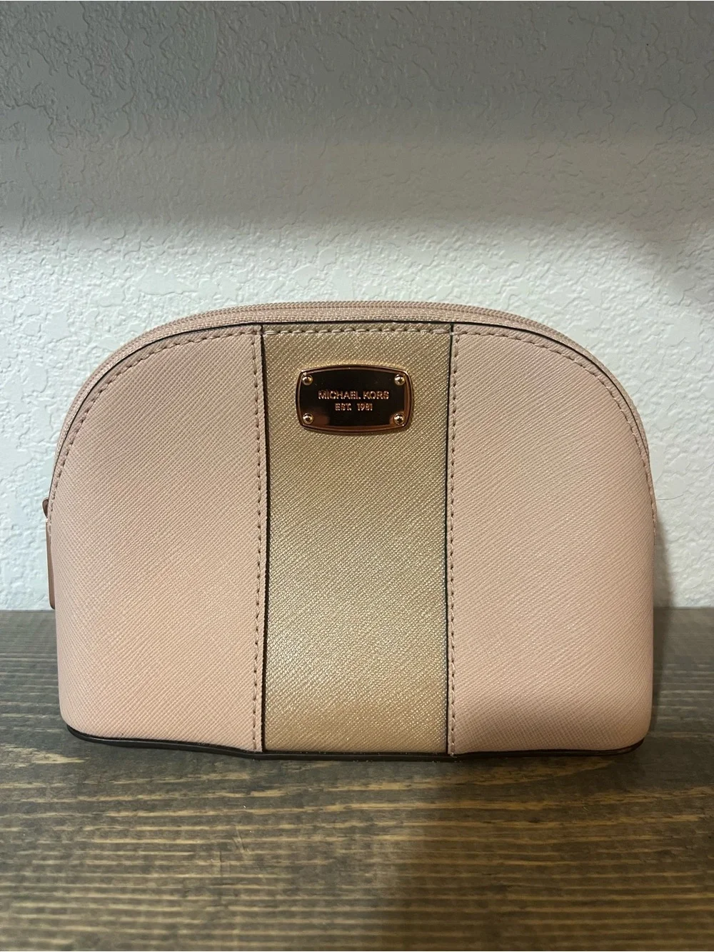Michael Kors Blush and Gold Cosmetic Case